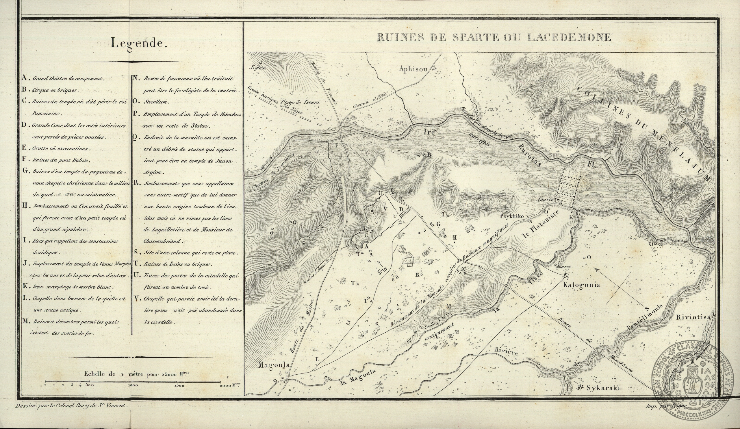 Ruines de Sparte ou Lacedemone.